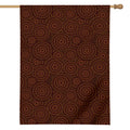 Brown Aboriginal Dot Pattern Print House Flag