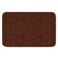 Brown Aboriginal Dot Pattern Print Indoor Door Mat