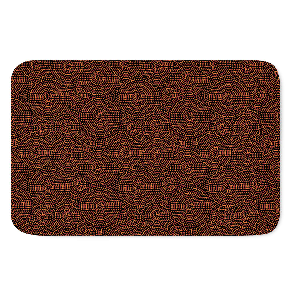 Brown Aboriginal Dot Pattern Print Indoor Door Mat