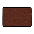 Brown Aboriginal Dot Pattern Print Kitchen Mat
