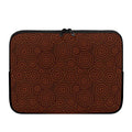 Brown Aboriginal Dot Pattern Print Laptop Sleeve