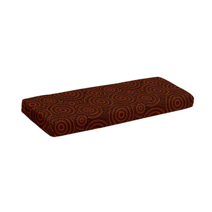Brown Aboriginal Dot Pattern Print Piano Keyboard Cover