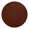 Brown Aboriginal Dot Pattern Print Round Blanket