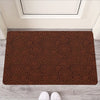 Brown Aboriginal Dot Pattern Print Rubber Doormat