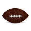 Brown Aboriginal Dot Pattern Print Rugby Ball