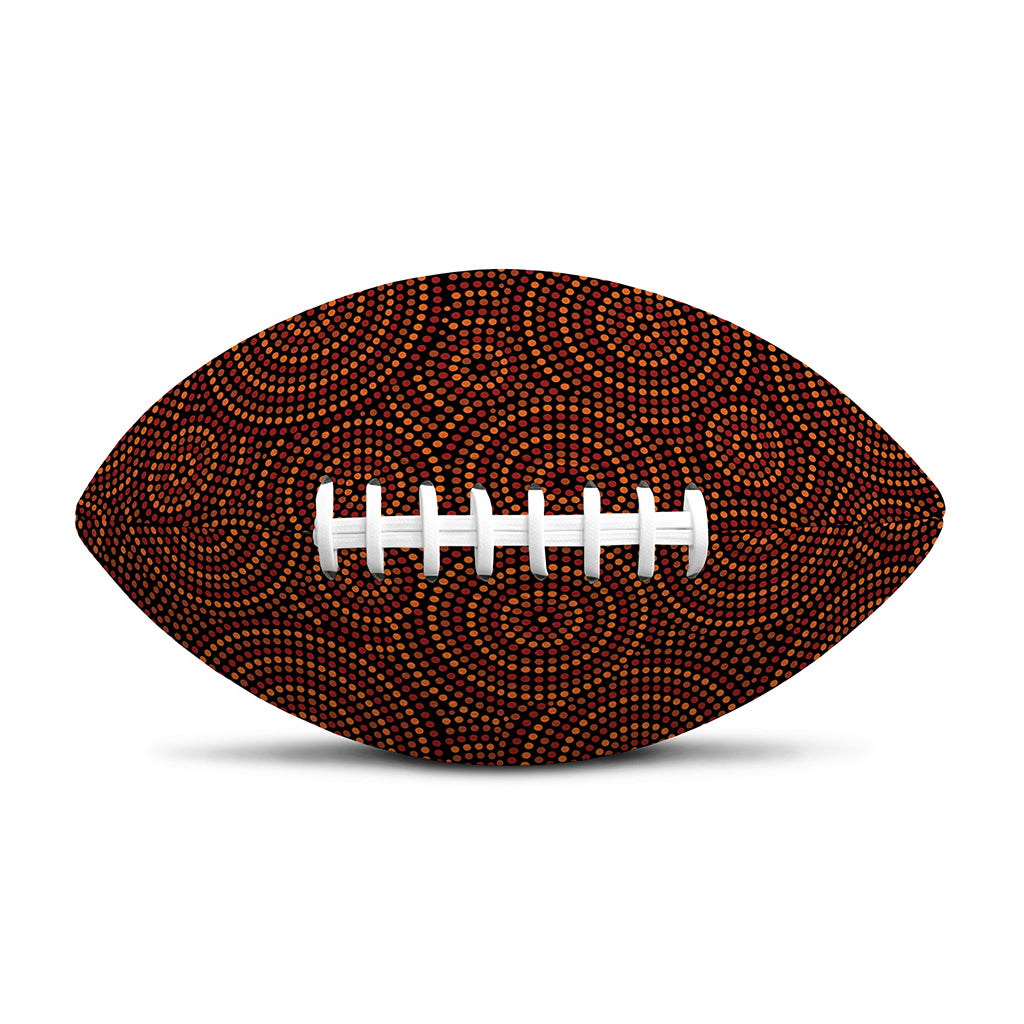 Brown Aboriginal Dot Pattern Print Rugby Ball