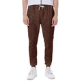 Brown Aboriginal Dot Pattern Print Joggers