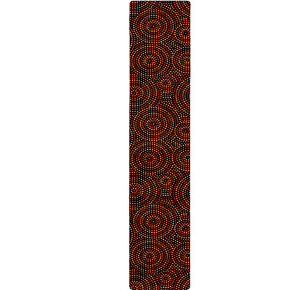 Brown Aboriginal Dot Pattern Print Table Runner