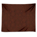 Brown Aboriginal Dot Pattern Print Tapestry