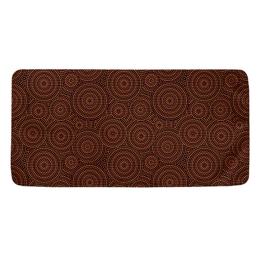 Brown Aboriginal Dot Pattern Print Towel