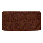 Brown Aboriginal Dot Pattern Print Towel
