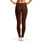 Brown Aboriginal Dot Pattern Print Women's Leggings