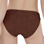 Brown Aboriginal Dot Pattern Print Women's Panties