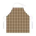 Brown And Beige Buffalo Check Print Adjustable Apron