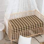 Brown And Beige Buffalo Check Print Baby Crib Sheet
