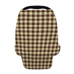 Brown And Beige Buffalo Check Print Baby Seat Cover