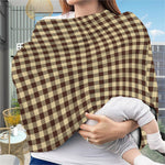Brown And Beige Buffalo Check Print Baby Seat Cover