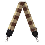 Brown And Beige Buffalo Check Print Bag Strap