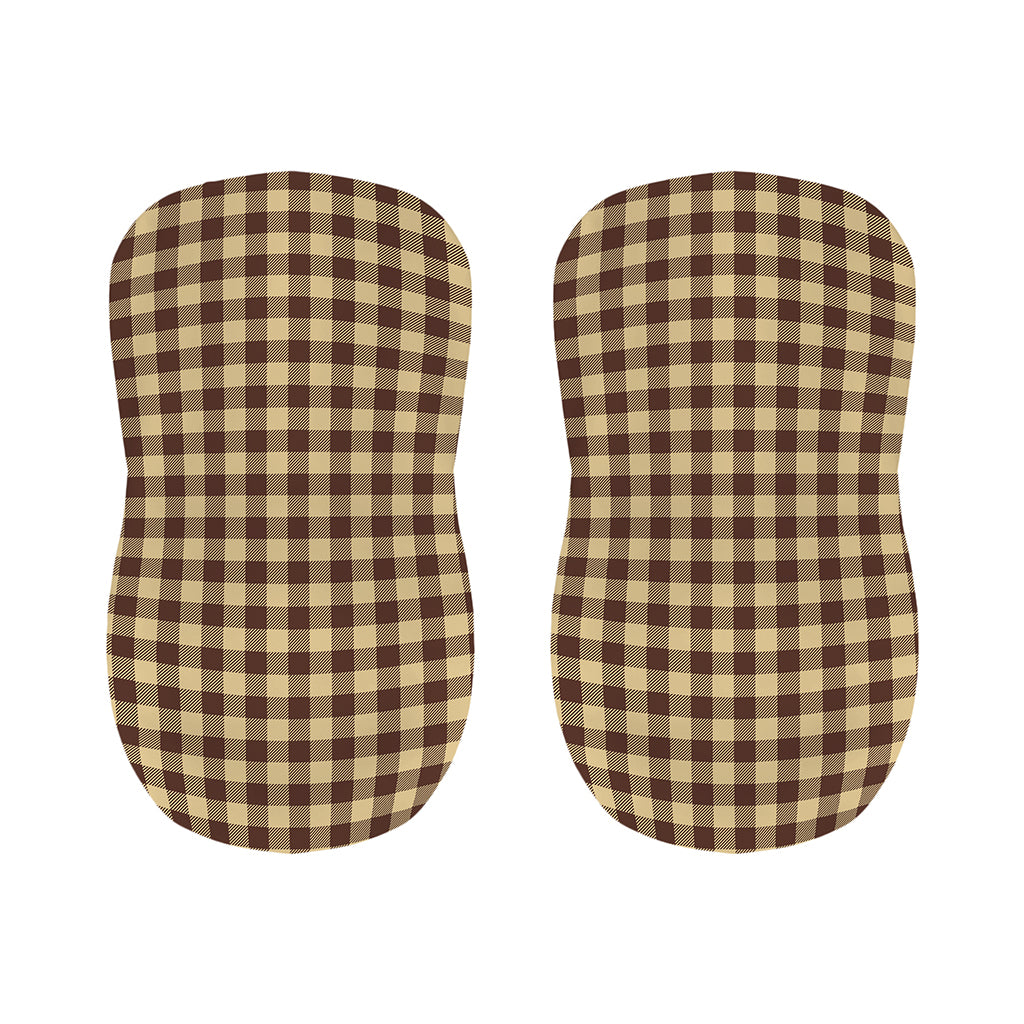 Brown And Beige Buffalo Check Print Bar Stool Covers