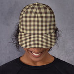 Brown And Beige Buffalo Check Print Baseball Cap