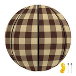 Brown And Beige Buffalo Check Print Basketball