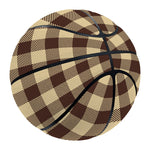 Brown And Beige Buffalo Check Print Basketball