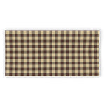 Brown And Beige Buffalo Check Print Beach Towel