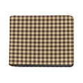 Brown And Beige Buffalo Check Print Bifold Wallet