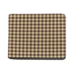 Brown And Beige Buffalo Check Print Bifold Wallet