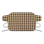 Brown And Beige Buffalo Check Print Car Windshield Snow Cover