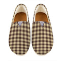 Brown And Beige Buffalo Check Print Casual Shoes