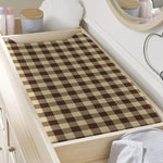 Brown And Beige Buffalo Check Print Changing Pad Cover