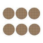 Brown And Beige Buffalo Check Print Coaster Set