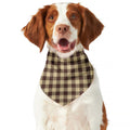 Brown And Beige Buffalo Check Print Dog Bandana