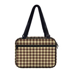 Brown And Beige Buffalo Check Print Double Strap Bible Bag