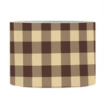 Brown And Beige Buffalo Check Print Drum Lamp Shade