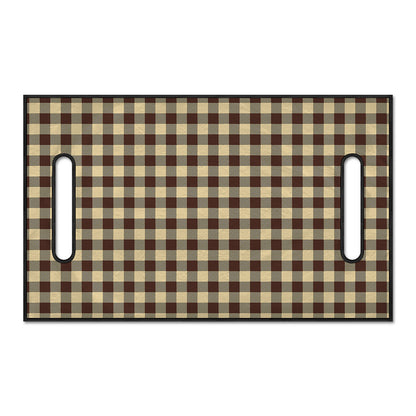 Brown And Beige Buffalo Check Print Golf Cart Seat Cover