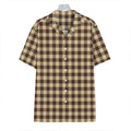 Brown And Beige Buffalo Check Print Hawaiian Shirt