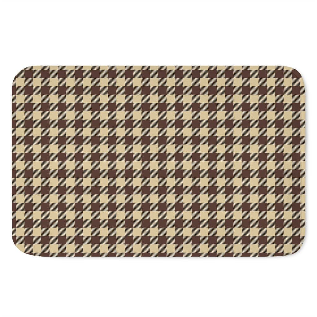 Brown And Beige Buffalo Check Print Indoor Door Mat