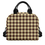 Brown And Beige Buffalo Check Print Insulated Lunch Bag