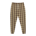 Brown And Beige Buffalo Check Print Jogger Pants