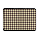 Brown And Beige Buffalo Check Print Kitchen Mat