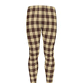 Brown And Beige Buffalo Check Print Men's Leggings