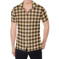 Brown And Beige Buffalo Check Print Men's Shirt