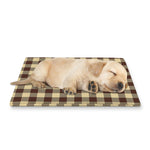 Brown And Beige Buffalo Check Print Pet Cooling Mat Cover