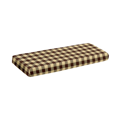 Brown And Beige Buffalo Check Print Piano Keyboard Cover