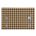 Brown And Beige Buffalo Check Print Placemat