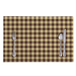 Brown And Beige Buffalo Check Print Placemat