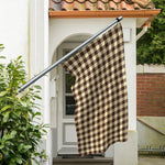 Brown And Beige Buffalo Check Print Polyester Flag