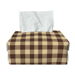 Brown And Beige Buffalo Check Print Rectangle Tissue Box Cover